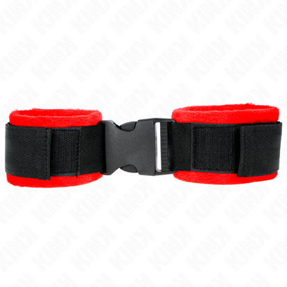 KINK - TENUTA DA POLSO IN NYLON HOOK&LOOP NERA MODELLO 1 AJDUSTABLE 25-35 CM X 6 CM - KINK COLLAR & GAG | Lingerie Harness Boutique