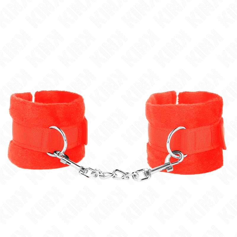 KINK - FUR CUFFS FOR BEGINNERS RED 30 X 7 CM