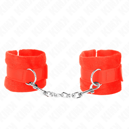 KINK - POLSINI IN PELLICCIA PER PRINCIPIANTI ROSSO 30 X 7 CM - KINK COLLAR & GAG | Lingerie Harness Boutique