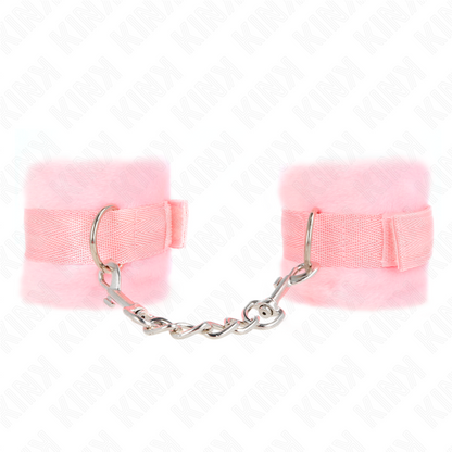 KINK - POLSINI IN PELLICCIA PER PRINCIPIANTI ROSA 30 X 7 CM - KINK COLLAR & GAG | Lingerie Harness Boutique