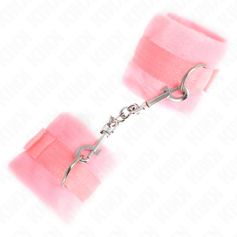 KINK - POLSINI IN PELLICCIA PER PRINCIPIANTI ROSA 30 X 7 CM - KINK COLLAR & GAG | Lingerie Harness Boutique