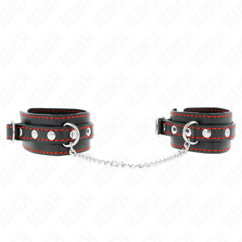 KINK - SMALL WRIST POTENTIAL BLACK WITH RED LINING ADJUSTABLE 14-24CM X 3.5CM