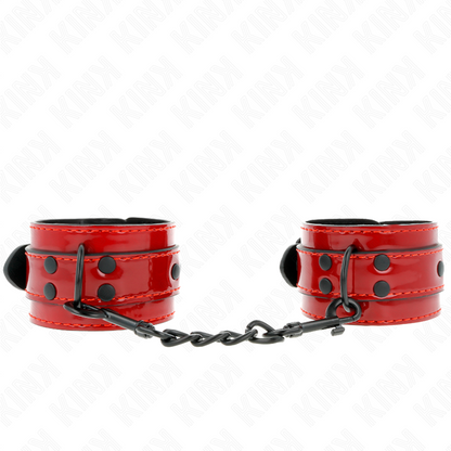 KINK - POLSINI DA POLSO ROSSO SCURO 23 X 5 CM - KINK COLLAR & GAG | Lingerie Harness Boutique