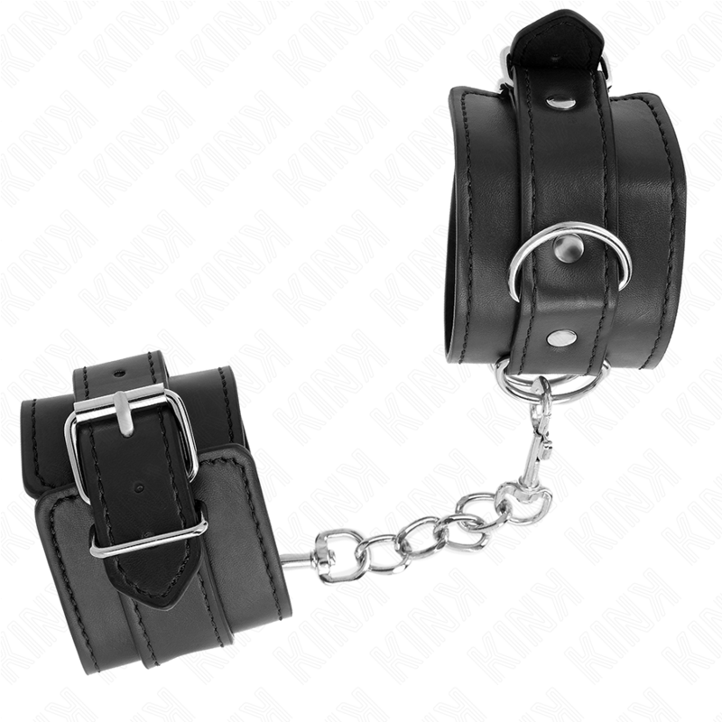KINK - RESISTENZA DA POLSO SEMPLICE NERA REGOLABILE 20-23 CM X 5,5 CM - KINK COLLAR & GAG | Lingerie Harness Boutique