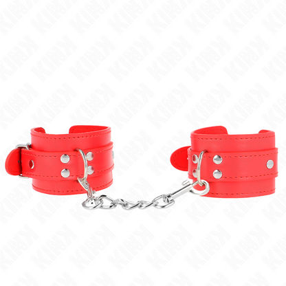 KINK - RESISTENZA DA POLSO SEMPLICE ROSSO REGOLABILE 20-23 CM X 5,5 CM - KINK COLLAR & GAG | Lingerie Harness Boutique