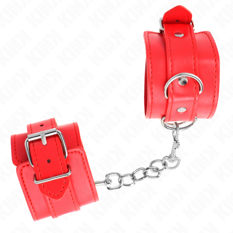KINK - RESISTENZA DA POLSO SEMPLICE ROSSO REGOLABILE 20-23 CM X 5,5 CM - KINK COLLAR & GAG | Lingerie Harness Boutique