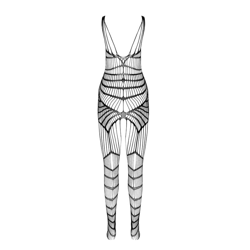 PASSION - BS 102 BODYSTOCKING NERO TAGLIA UNICA - PASSION WOMAN BODYSTOCKINGS | Lingerie Harness Boutique