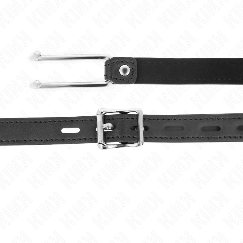 KINK - GANCIO IN METALLO 11.5 CM CON CINTURINO IN SIMILPELLE REGOLABILE 39-58 CM X 2 CM - KINK COLLAR & GAG | Lingerie Harness Boutique
