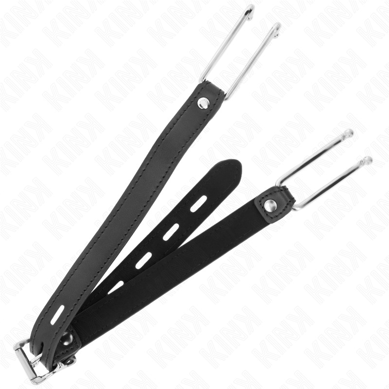 KINK - GANCIO IN METALLO 11.5 CM CON CINTURINO IN SIMILPELLE REGOLABILE 39-58 CM X 2 CM - KINK COLLAR & GAG | Lingerie Harness Boutique
