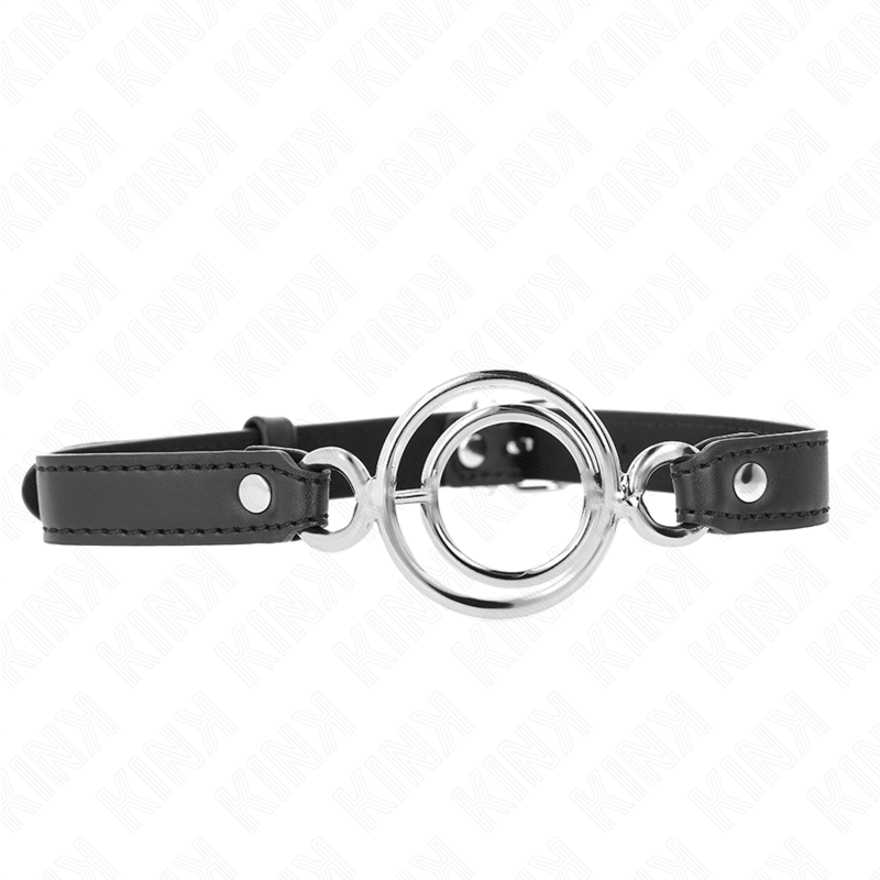KINK - BAVAGLIO CON O-RING MULTIPLI 5 CM NERO 63 X 2,5 CM - KINK IMPACT & TOUCH | Lingerie Harness Boutique