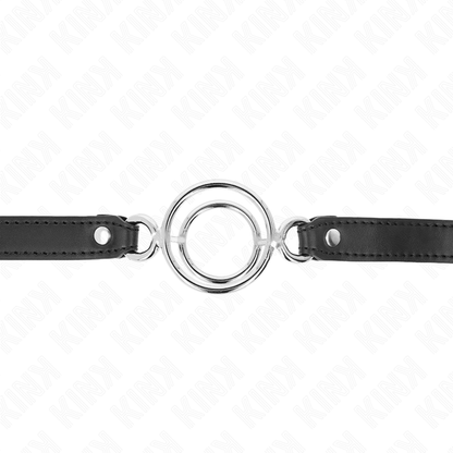 KINK - BAVAGLIO CON O-RING MULTIPLI 5 CM NERO 63 X 2,5 CM - Lingerie Harness Boutique | Lingerie Harness Boutique