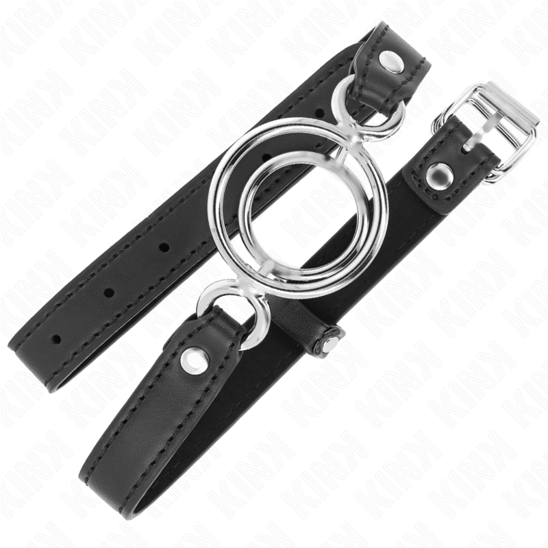 KINK - BAVAGLIO CON O-RING MULTIPLI 5 CM NERO 63 X 2,5 CM - KINK IMPACT & TOUCH | Lingerie Harness Boutique
