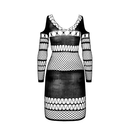 PASSION - BS 105 BODYSTOCKING NERO TAGLIA UNICA - PASSION WOMAN BODYSTOCKINGS | Lingerie Harness Boutique