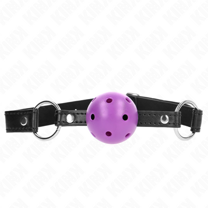 KINK - PALLA DURA CAVA VIOLA 4.5 CM BAVAGLIO 63.5 X 2 CM - KINK COLLAR & GAG | Lingerie Harness Boutique