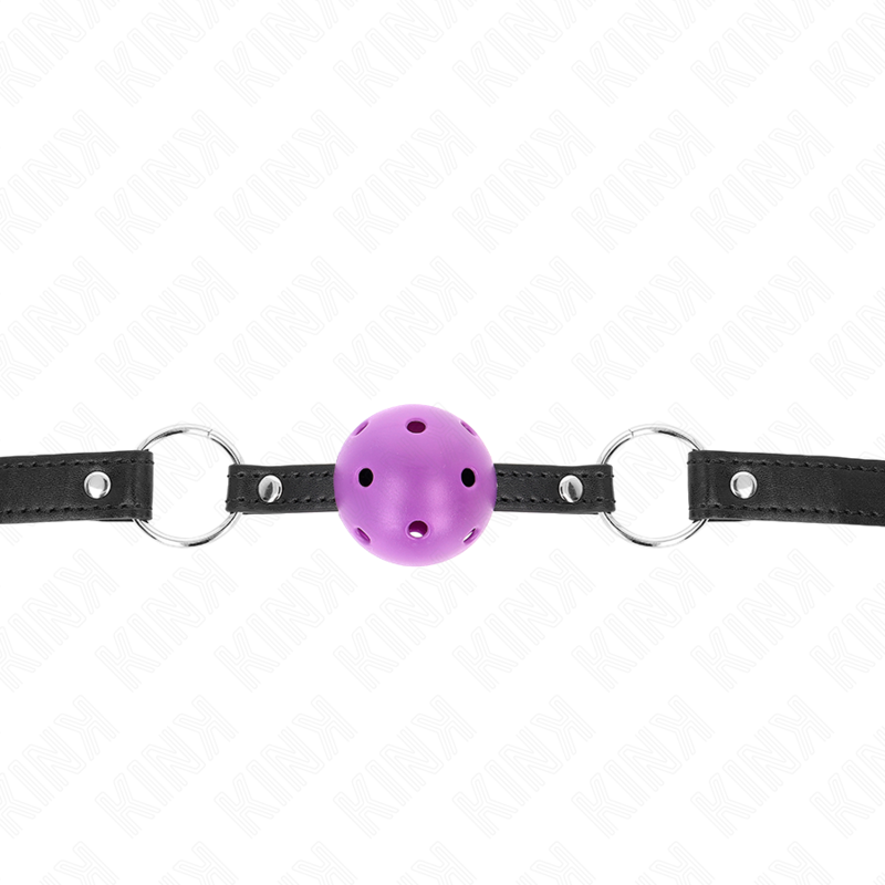 KINK - PALLA DURA CAVA VIOLA 4.5 CM BAVAGLIO 63.5 X 2 CM - KINK COLLAR & GAG | Lingerie Harness Boutique