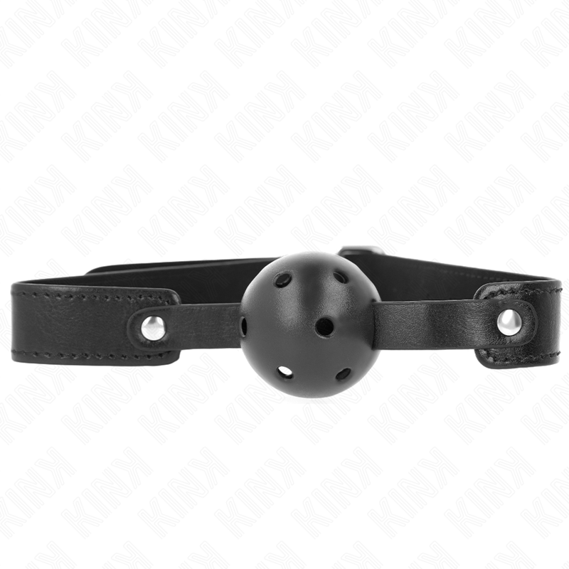 KINK - PALLA TRASPIRANTE NERA 4,5 CM BAVAGLIO 65 x 2,5 CM - KINK COLLAR & GAG | Lingerie Harness Boutique