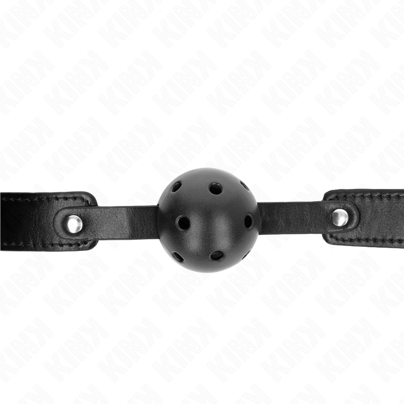 KINK - PALLA TRASPIRANTE NERA 4,5 CM BAVAGLIO 65 x 2,5 CM - KINK COLLAR & GAG | Lingerie Harness Boutique