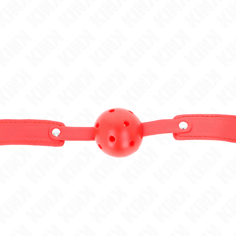 KINK - PALLA TRASPIRANTE ROSSA 4,5 CM BAVAGLIO 65 x 2,5 CM - KINK COLLAR & GAG | Lingerie Harness Boutique