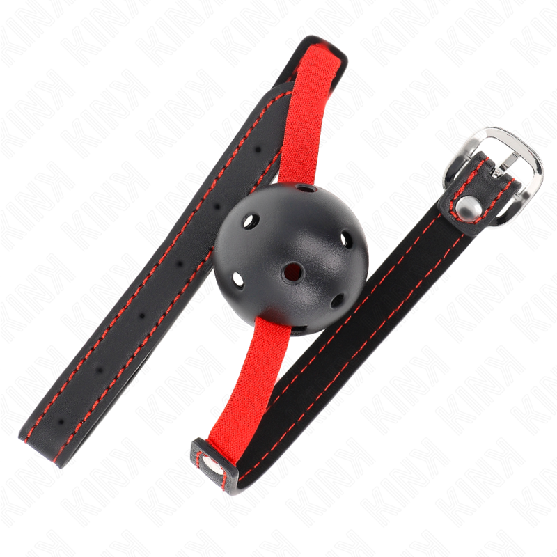 KINK - BAVAGLIO HOLLOW HARD BOCCA 4,5 CM CON CINTURA ELASTICA 56 x 1,5 CM - KINK COLLAR & GAG | Lingerie Harness Boutique