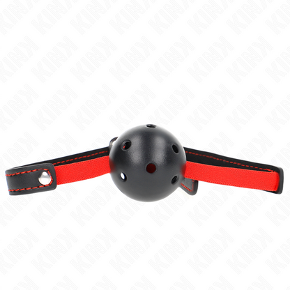 KINK - BAVAGLIO HOLLOW HARD BOCCA 4,5 CM CON CINTURA ELASTICA 56 x 1,5 CM - KINK COLLAR & GAG | Lingerie Harness Boutique