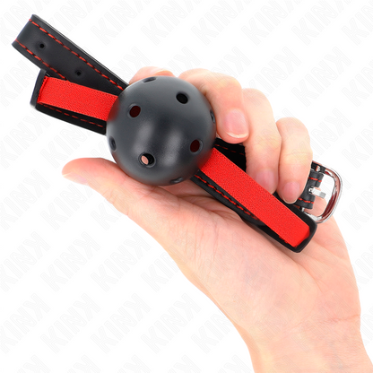 KINK - BAVAGLIO HOLLOW HARD BOCCA 4,5 CM CON CINTURA ELASTICA 56 x 1,5 CM - KINK COLLAR & GAG | Lingerie Harness Boutique