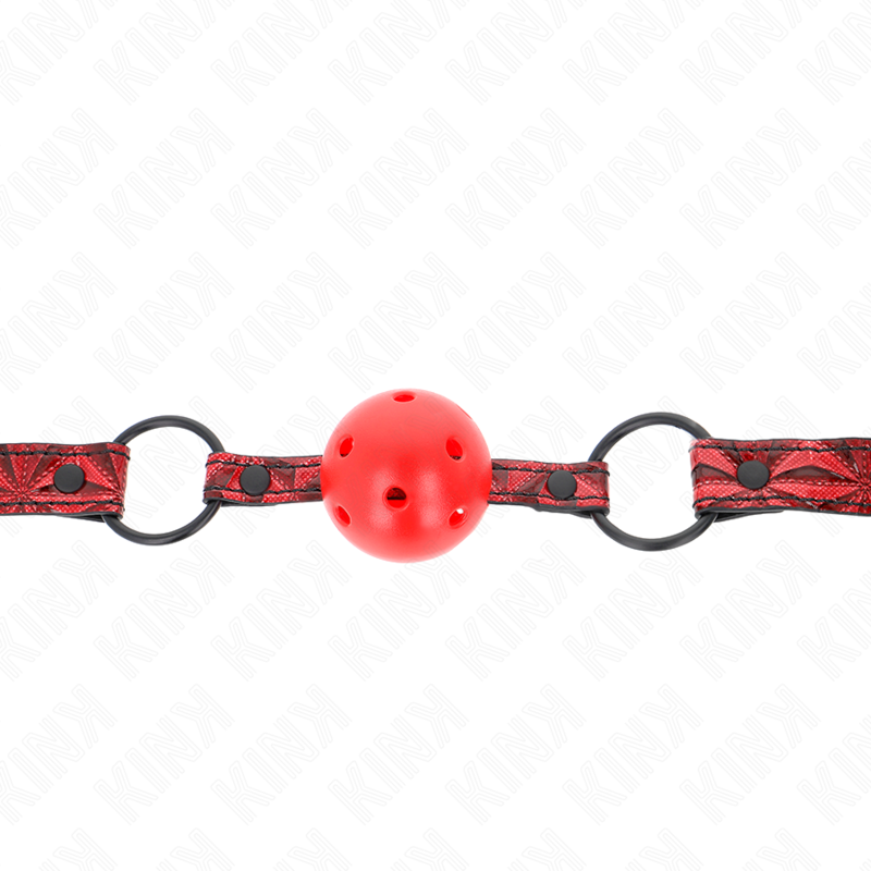 KINK - PALLA CON MOTIVO A DIAMANTI 4.5 CM MODELLO GAG 1 64.5 CM REGOLABILE 42-60 CM - KINK COLLAR & GAG | Lingerie Harness Boutique