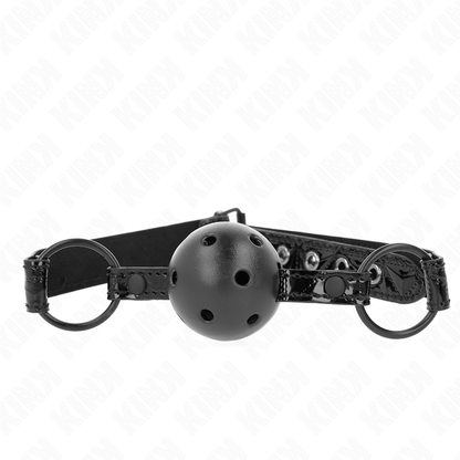 KINK - PALLA CON FANTASIA DIAMANTATA 4.5 CM MODELLO GAG 3 64.5 CM REGOLABILE 42-60 CM - KINK COLLAR & GAG | Lingerie Harness Boutique