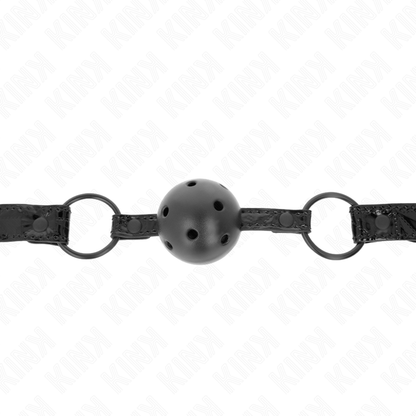 KINK - PALLA CON FANTASIA DIAMANTATA 4.5 CM MODELLO GAG 3 64.5 CM REGOLABILE 42-60 CM - KINK COLLAR & GAG | Lingerie Harness Boutique