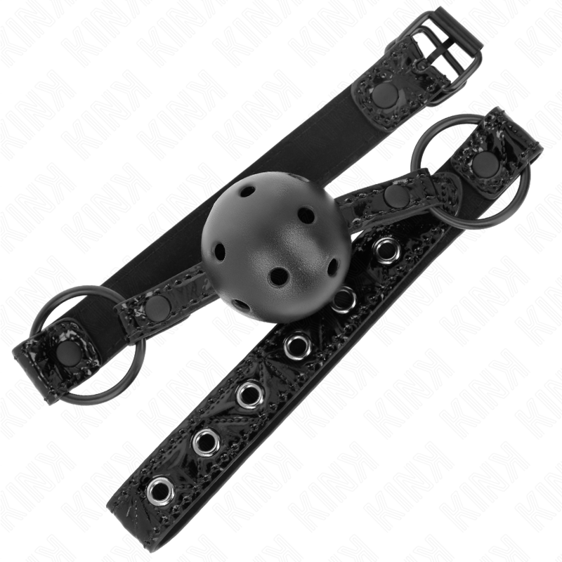 KINK - PALLA CON FANTASIA DIAMANTATA 4.5 CM MODELLO GAG 3 64.5 CM REGOLABILE 42-60 CM - KINK COLLAR & GAG | Lingerie Harness Boutique