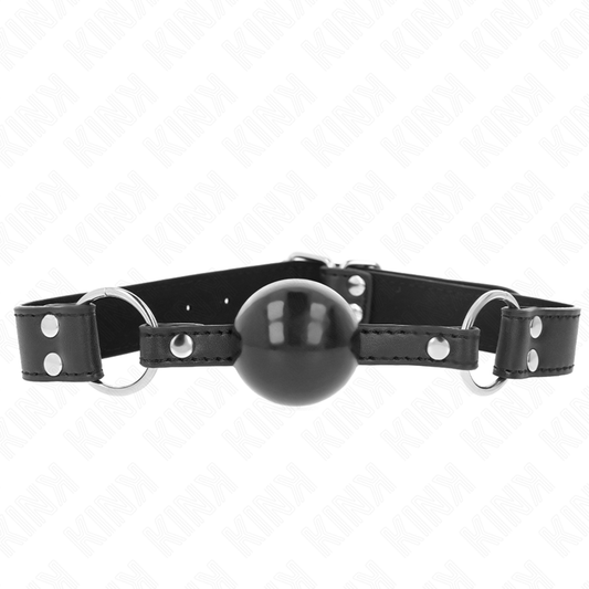 KINK - PALLA MORBIDA E SOLIDA BAVARO 4 CM CON CINTURINO IN SIMILPELLE 62 x 2,5 CM REGOLABILE 42-58 CM - KINK COLLAR & GAG | Lingerie Harness Boutique