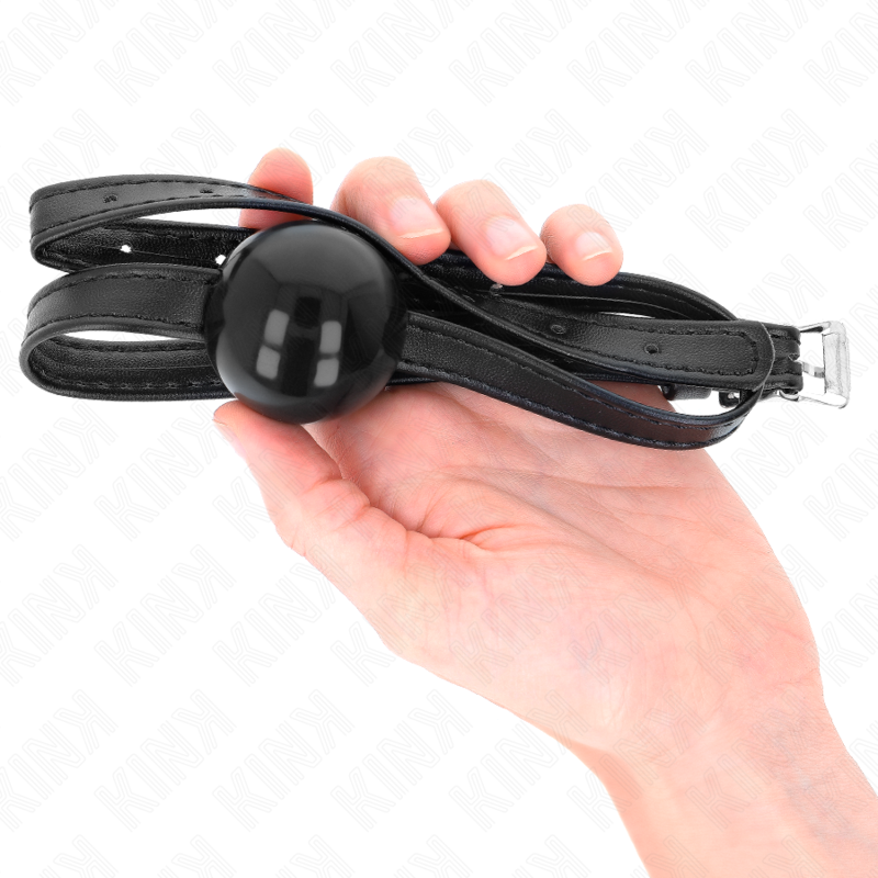 KINK - PICCOLO SIMPLICITY STRAP BALL 4 CM GAG 60 x 2 CM - KINK COLLAR & GAG | Lingerie Harness Boutique