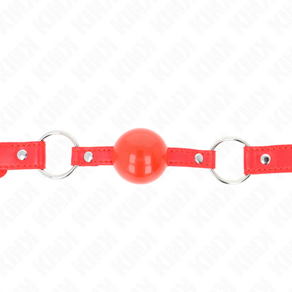 KINK - BALLA IN TPE 4 CM CON SERRATURA ROJO 60 x 2 CM - KINK COLLAR & GAG | Lingerie Harness Boutique