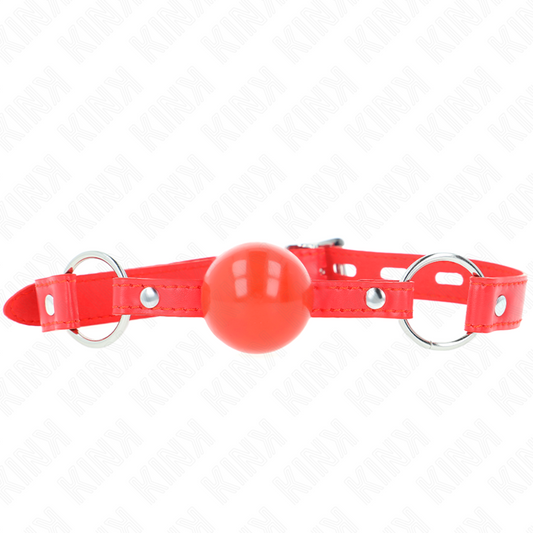 KINK - BALLA IN TPE 4 CM CON SERRATURA ROJO 60 x 2 CM - KINK COLLAR & GAG | Lingerie Harness Boutique