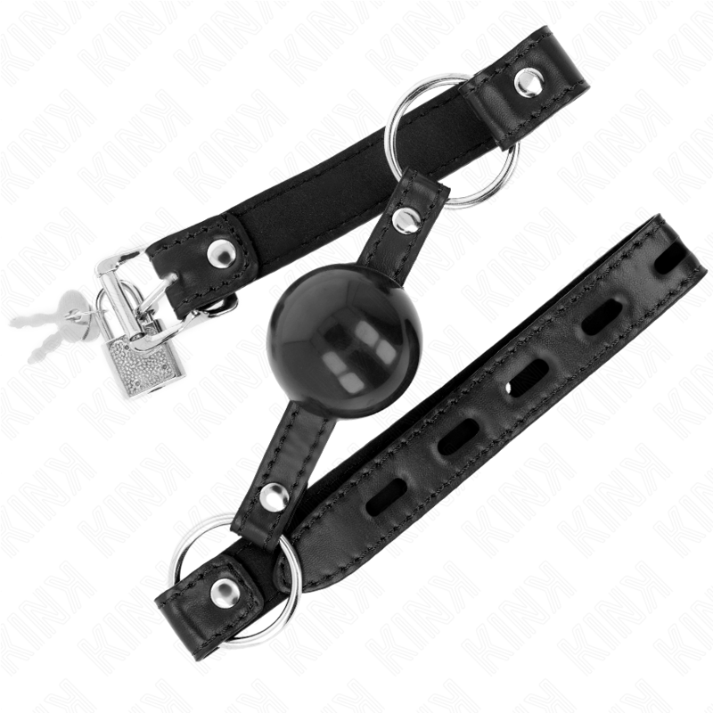 KINK - PALLA IN TPE NERA 4 CM GAG 60 x 2 CM - KINK COLLAR & GAG | Lingerie Harness Boutique