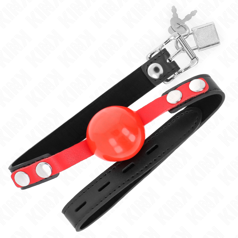 KINK - PALLA MORBIDA IN TPE 4 CM MODELLO GAG 4 60 x 2 CM REGOLABILE 37-52 CM - Lingerie Harness Boutique | Lingerie Harness Boutique