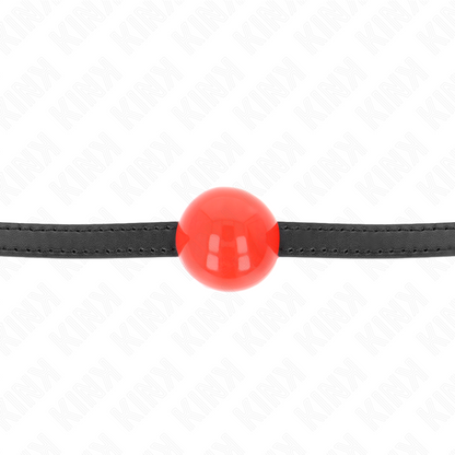 KINK - PALLA SINGOLA ROSSA GAG 4 CM 65 x 1,5 CM - KINK COLLAR & GAG | Lingerie Harness Boutique