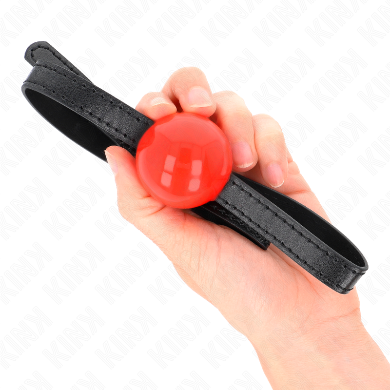 KINK - PALLA SINGOLA ROSSA GAG 4 CM 65 x 1,5 CM - KINK COLLAR & GAG | Lingerie Harness Boutique