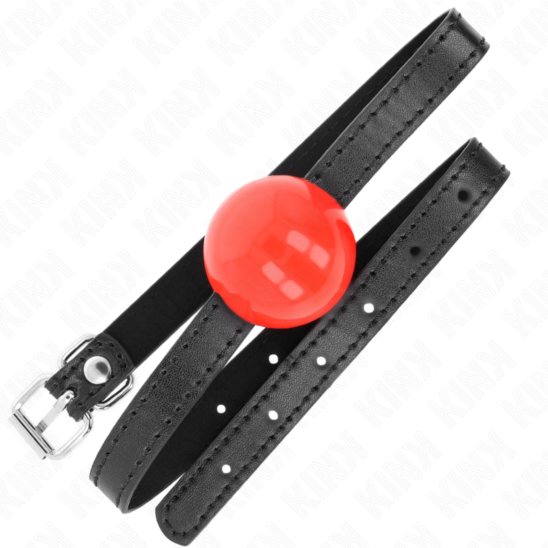 KINK - PALLA SINGOLA ROSSA GAG 4 CM 65 x 1,5 CM - KINK COLLAR & GAG | Lingerie Harness Boutique