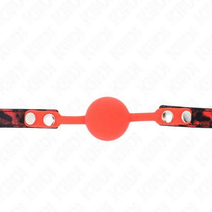 KINK - MODELLO 2 PALLA IN SILICONE 4 CM GAG CON SERRATURA 60 x 2 CM - Lingerie Harness Boutique | Lingerie Harness Boutique