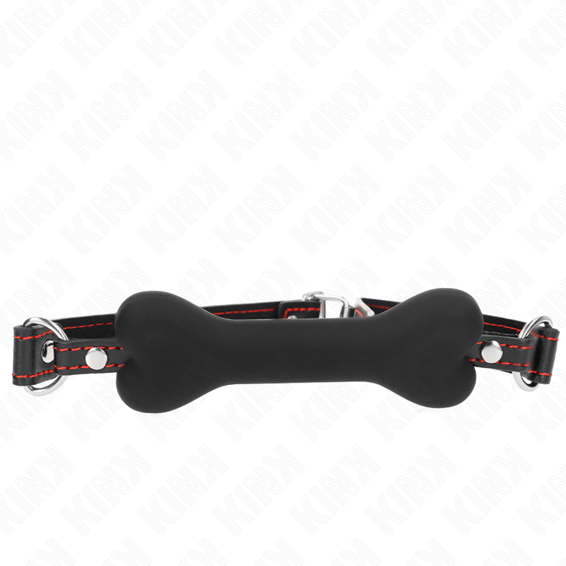 KINK - OSSO NERO 12 CM BAVAGLIO 63 x 2 CM - KINK COLLAR & GAG | Lingerie Harness Boutique