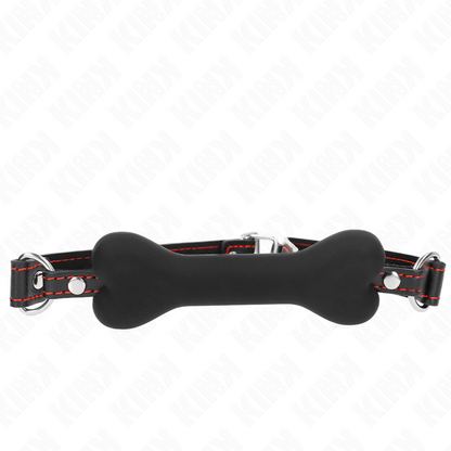 KINK - OSSO NERO 12 CM BAVAGLIO 63 x 2 CM - KINK COLLAR & GAG | Lingerie Harness Boutique
