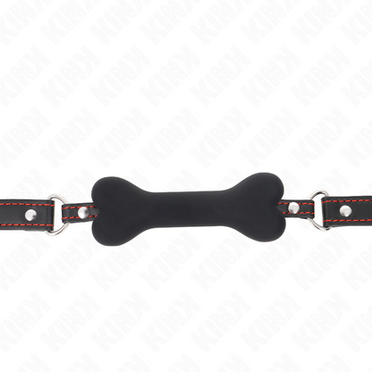 KINK - OSSO NERO 12 CM BAVAGLIO 63 x 2 CM - KINK COLLAR & GAG | Lingerie Harness Boutique