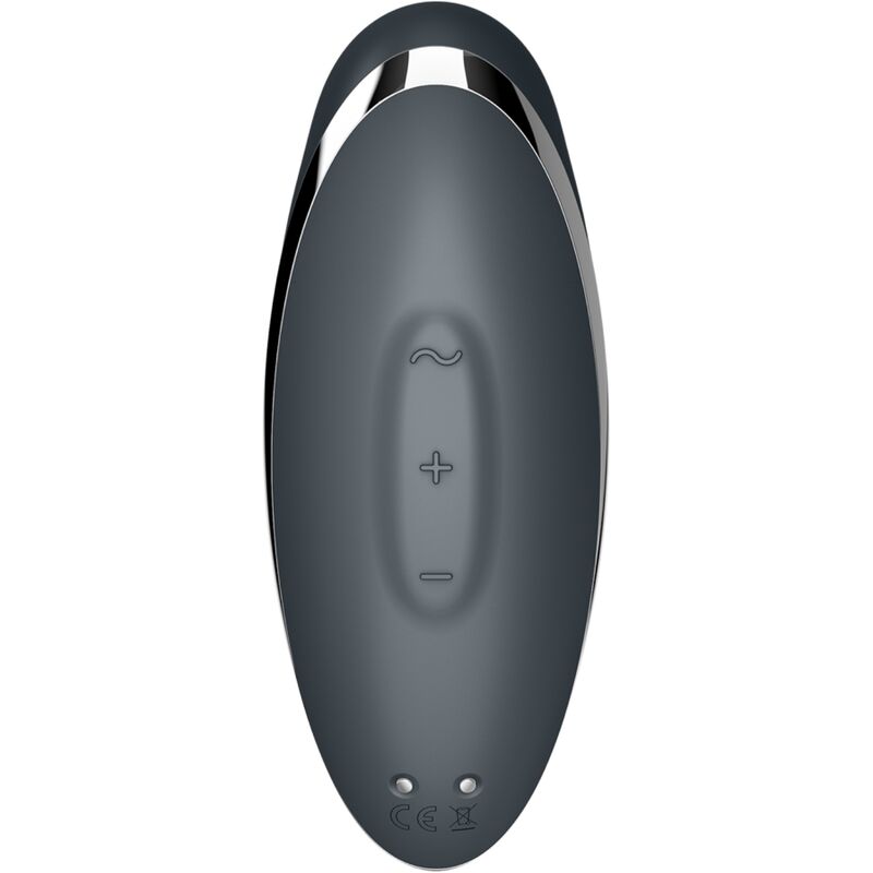 SATISFYER - TAP & CLIMAX 2 VIBRATORE E STIMOLATORE GRIGIO - SATISFYER VIBRATOR | Lingerie Harness Boutique