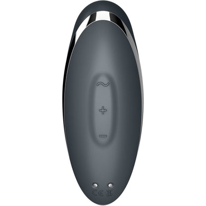 SATISFYER - TAP & CLIMAX 2 VIBRATORE E STIMOLATORE GRIGIO - SATISFYER VIBRATOR | Lingerie Harness Boutique