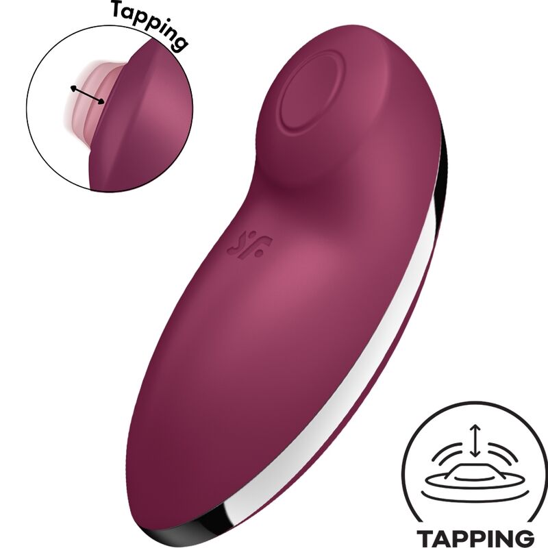 SATISFYER - TAP & CLIMAX 2 VIBRATORE E STIMOLATORE ROSSO - SATISFYER VIBRATOR | Lingerie Harness Boutique