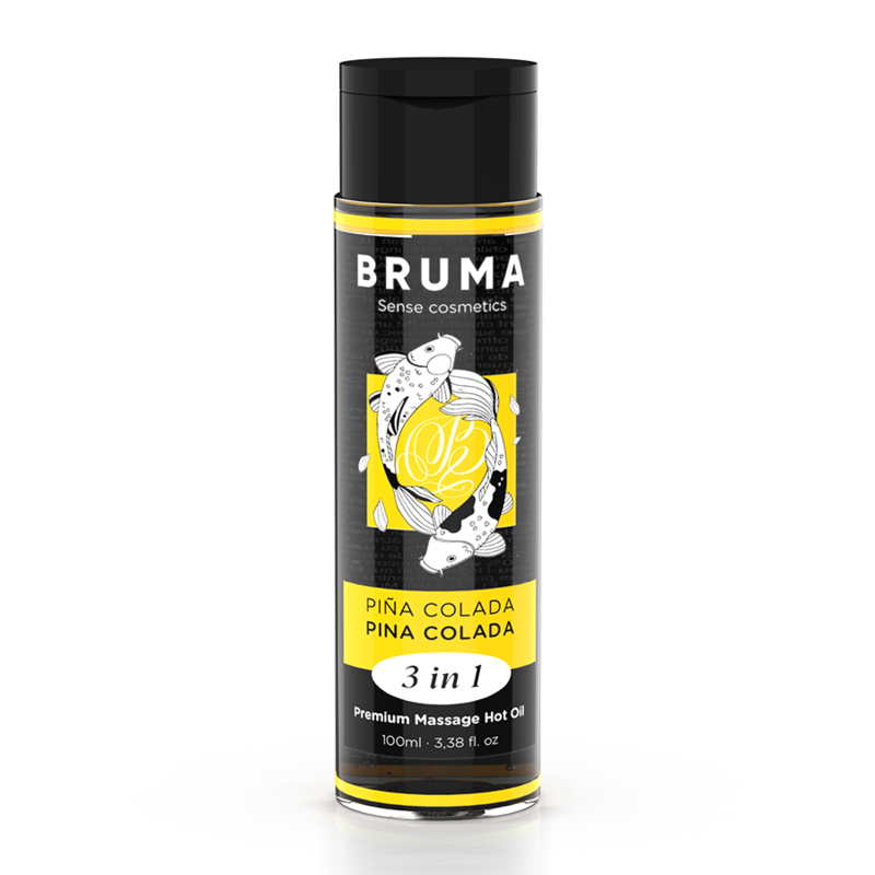 BRUMA - OLIO DA MASSAGGIO PREMIUM EFFETTO CALORE SAPORE PINA COLADA 3 IN 1 - 100 ML - BRUMA | Lingerie Harness Boutique