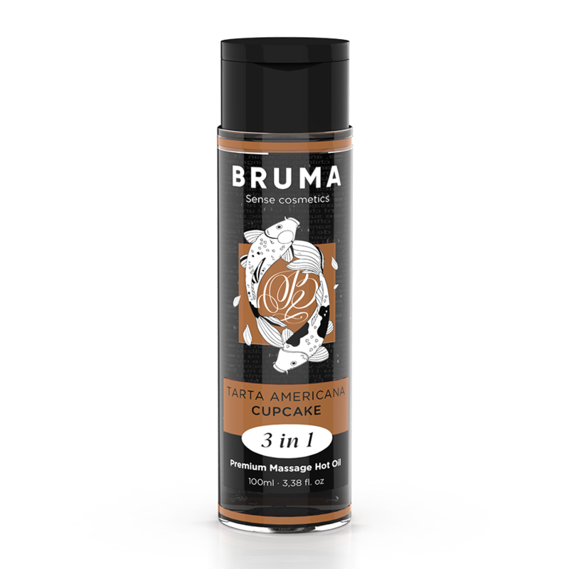 BRUMA - OLIO DA MASSAGGIO PREMIUM EFFETTO CALORE SAPORE CUPACKE 3 IN 1 - 100 ML - BRUMA | Lingerie Harness Boutique