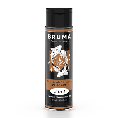 BRUMA - OLIO DA MASSAGGIO PREMIUM EFFETTO CALORE SAPORE CUPACKE 3 IN 1 - 100 ML - BRUMA | Lingerie Harness Boutique