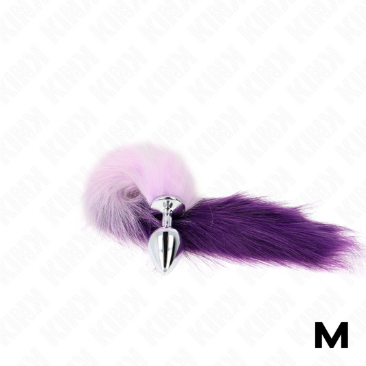 KINK - BUTT PLUG SIZE M 8 X 3.5 CM WITH SYNTHETIC TAIL 40 CM PURPLE