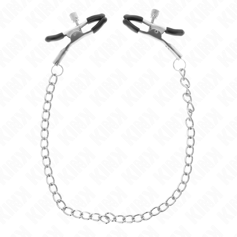 KINK - MORSETTI PER CAPEZZOLI A CATENA SOTTILE 30 CM - KINK COLLAR & GAG | Lingerie Harness Boutique